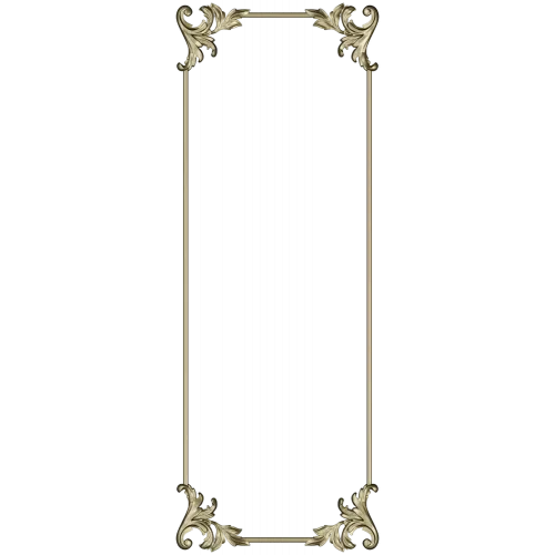 Acanthus Slim Panel - 3D STL model for CNC milling