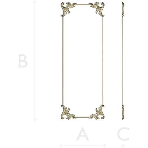 Acanthus Slim Panel - 3D STL model for CNC milling