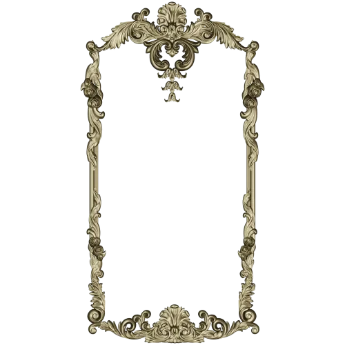 Rococo Acanthus Decorative Frame - STL 3D Model for CNC