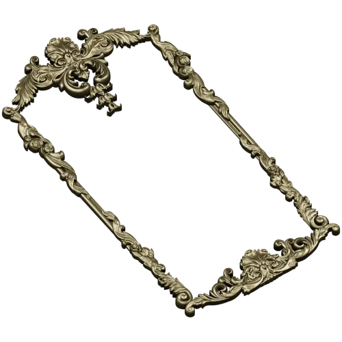 Rococo Acanthus Decorative Frame - STL 3D Model for CNC