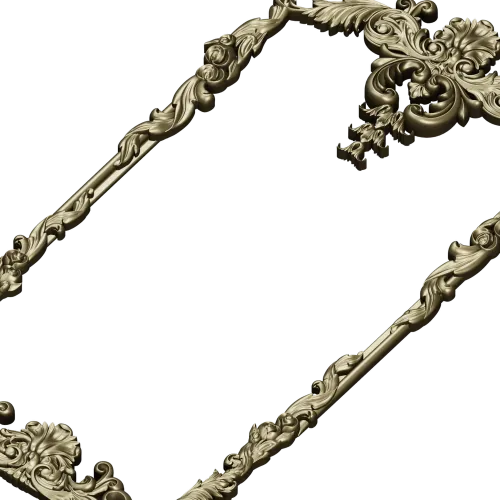 Rococo Acanthus Decorative Frame - STL 3D Model for CNC