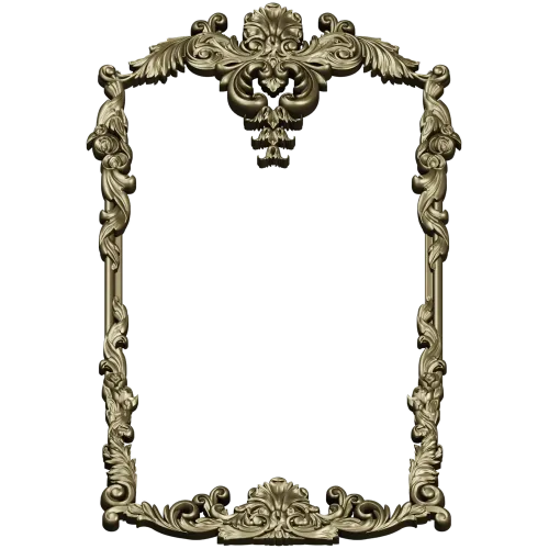 Rococo Acanthus Decorative Frame - STL 3D Model for CNC
