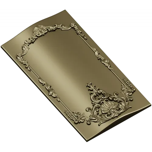 Baroque Shell Cartouche Panel STL for CNC