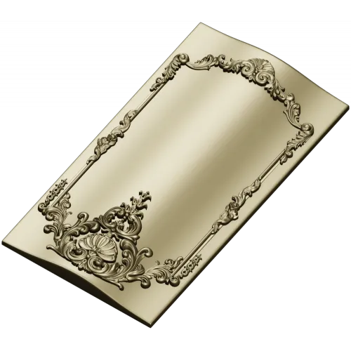 Baroque Shell Cartouche Panel STL for CNC