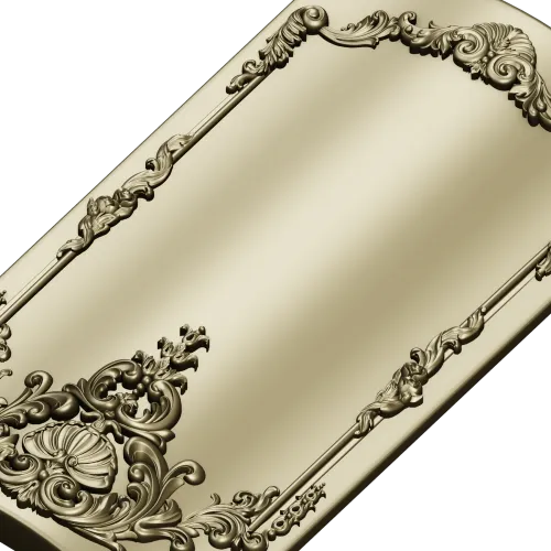 Baroque Shell Cartouche Panel STL for CNC