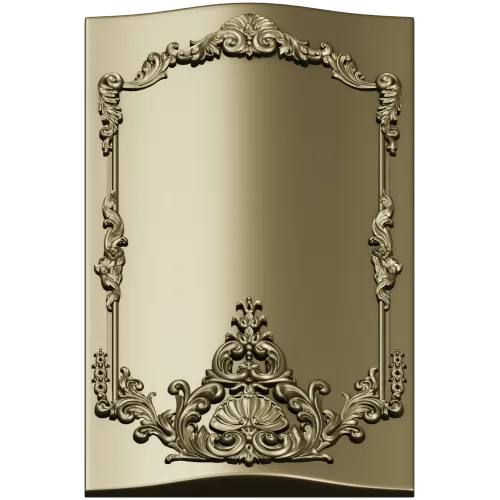 Baroque Shell Cartouche Panel STL for CNC