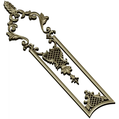 Filigree Acanthus Vertical Panel - STL 3D model for CNC