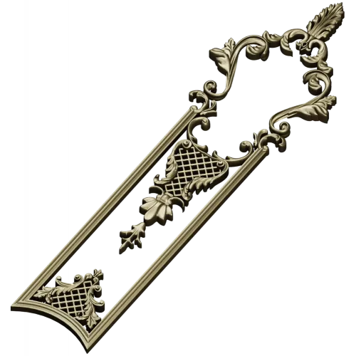 Filigree Acanthus Vertical Panel - STL 3D model for CNC