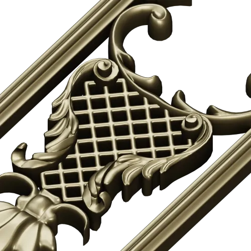 Filigree Acanthus Vertical Panel - STL 3D model for CNC