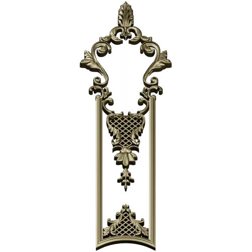 Filigree Acanthus Vertical Panel - STL 3D model for CNC