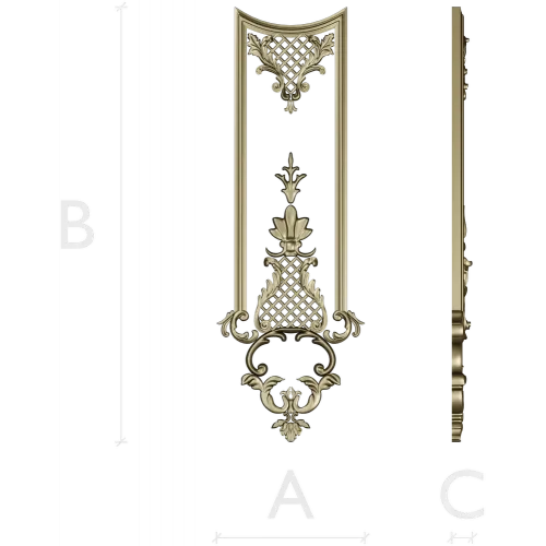 Versailles Lattice Vertical Panel - STL 3D model for CNC