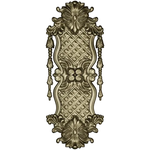 Rococo Quilted Vertical Decorative Panel STL for CNC