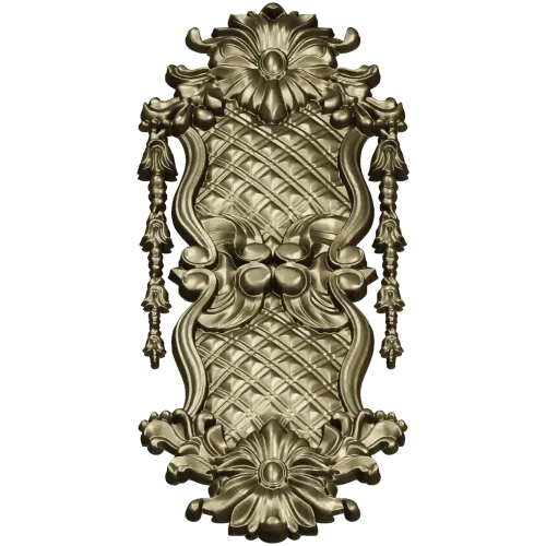 Rococo Quilted Vertical Decorative Panel STL for CNC