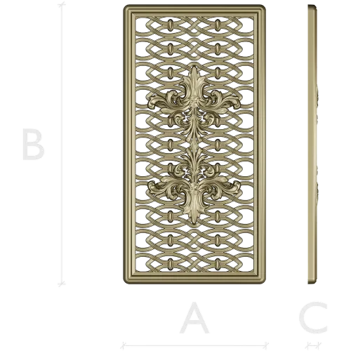 Acanthus Ribbon Decorative Panel STL for CNC