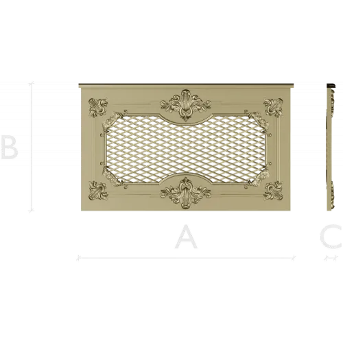 Rococo Lattice Decorative Panel STL for CNC