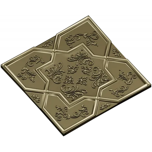 OctaFlora Panel - decorative STL 3D model for CNC