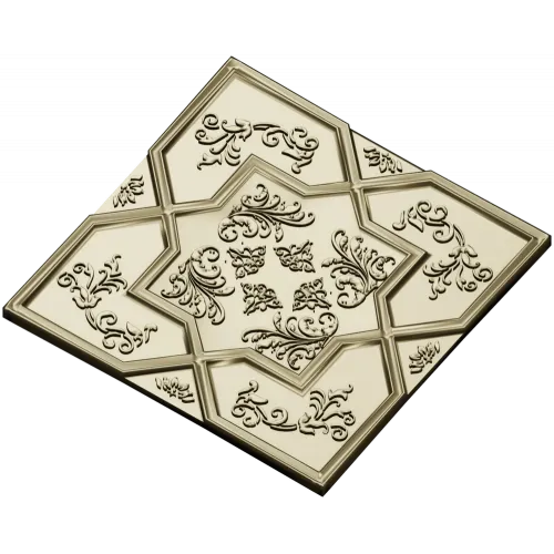 OctaFlora Panel - decorative STL 3D model for CNC