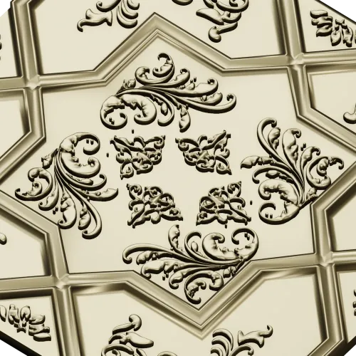 OctaFlora Panel - decorative STL 3D model for CNC