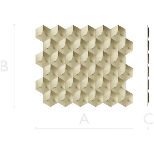 HexaBloom Relief - decorative STL 3D model for CNC routing