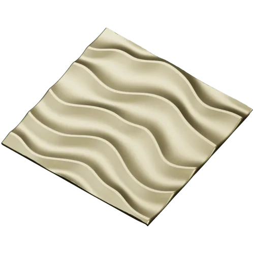Wave relief decorative panel STL for CNC milling