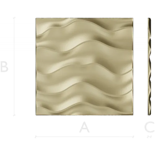 Wave relief decorative panel STL for CNC milling