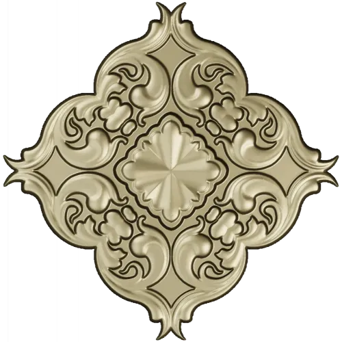 Florentine rosette decorative STL 3D model for CNC milling