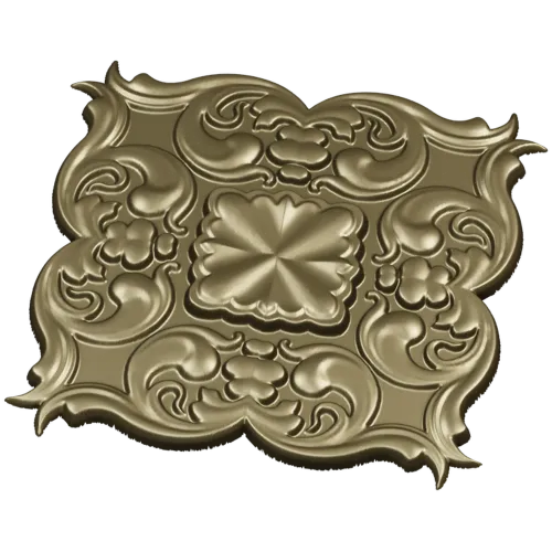 Florentine rosette decorative STL 3D model for CNC milling