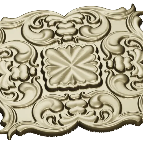 Florentine rosette decorative STL 3D model for CNC milling