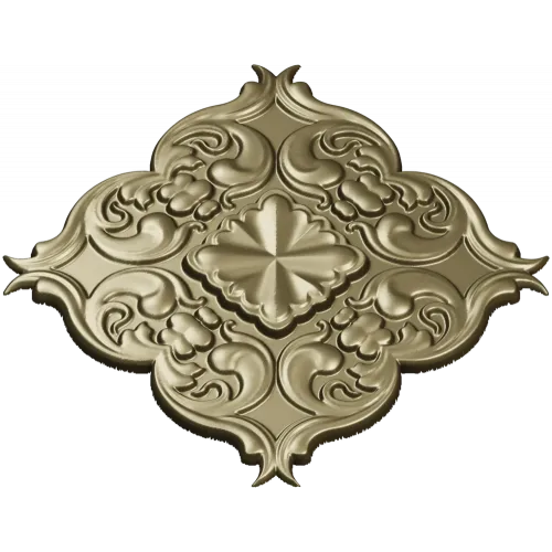 Florentine rosette decorative STL 3D model for CNC milling