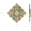 Florentine rosette decorative STL 3D model for CNC milling