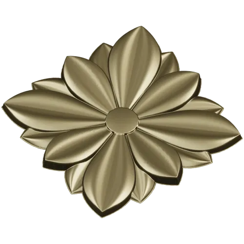 Petal Star Rosette - STL 3D model for CNC