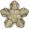 Five-Petal Floral Rosette STL for CNC Milling