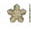 Five-Petal Floral Rosette STL for CNC Milling