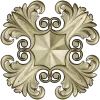 Acanthus Star Rosette STL for CNC