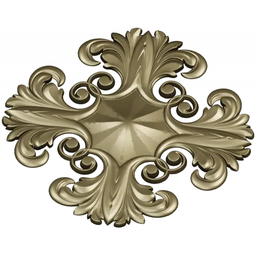 Acanthus Star Rosette STL for CNC