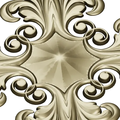 Acanthus Star Rosette STL for CNC
