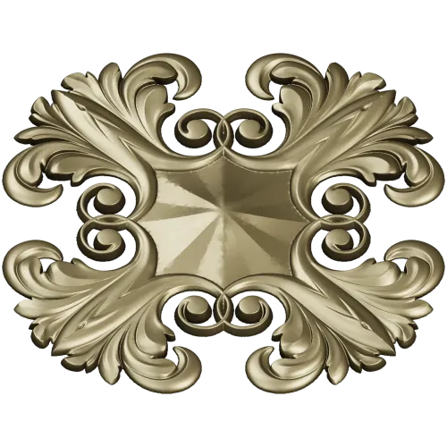 Acanthus Star Rosette STL for CNC