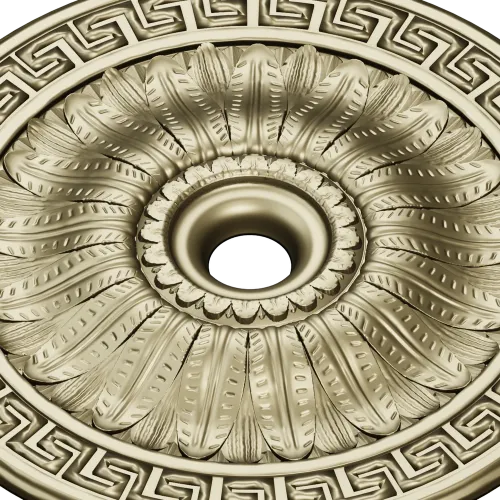 Helios Rosette - high-relief ceiling rosette STL for CNC