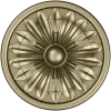 Round Floral Rosette STL 3D Model for CNC Router