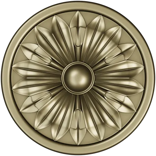 Round Floral Rosette STL 3D Model for CNC Router
