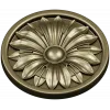 Round Floral Rosette STL 3D Model for CNC Router