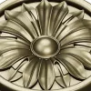 Round Floral Rosette STL 3D Model for CNC Router