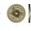 Round Floral Rosette STL 3D Model for CNC Router