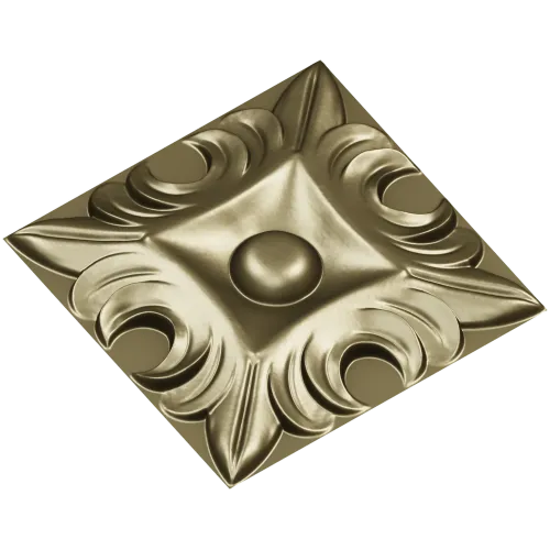 Regal Acanthus Square Rosette - STL 3D Model for CNC