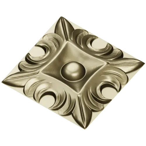 Regal Acanthus Square Rosette - STL 3D Model for CNC
