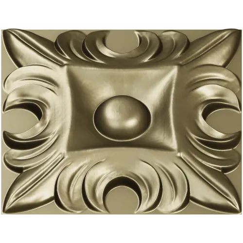 Regal Acanthus Square Rosette - STL 3D Model for CNC