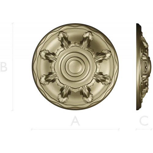 Auric Sun Rosette - STL 3D model for CNC carving