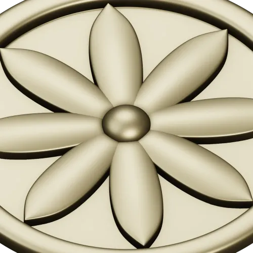 Aurelian Rosette - STL 3D model for CNC