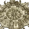 Ornate Floral Rosette STL for CNC Carving
