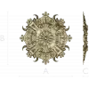 Ornate Floral Rosette STL for CNC Carving